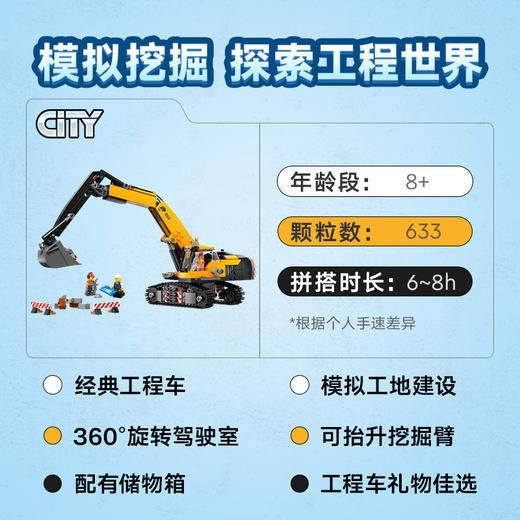 乐高LEGO 黄色挖掘机LEGC60420 商品图2