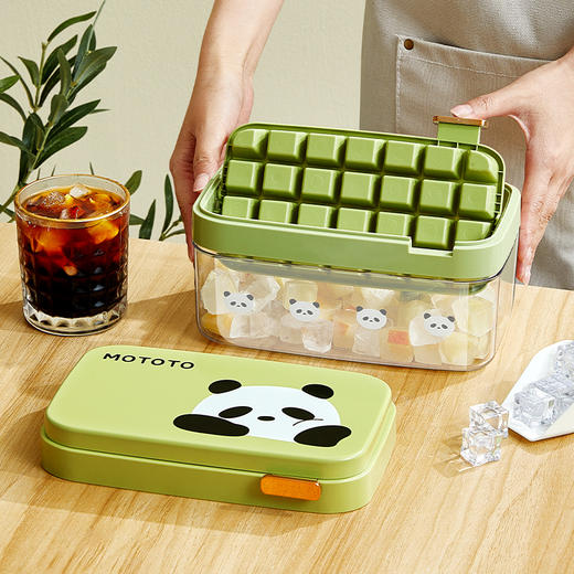 摩登主妇mototo熊猫冰块模具食品级家用冰箱储冰制冰盒按压式冰格 商品图0