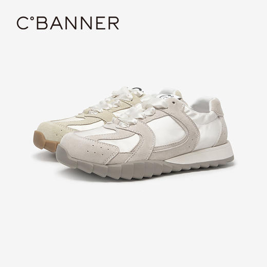 千百度经典厚底时尚休闲鞋女款秋季复古阿甘鞋饼干运动鞋A24415303 商品图1