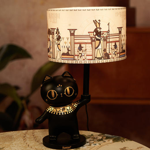 大英博物馆埃及系列 盖亚·安德森猫罗塞塔石碑萌猫卧室氛围灯台灯摆件 商品图5