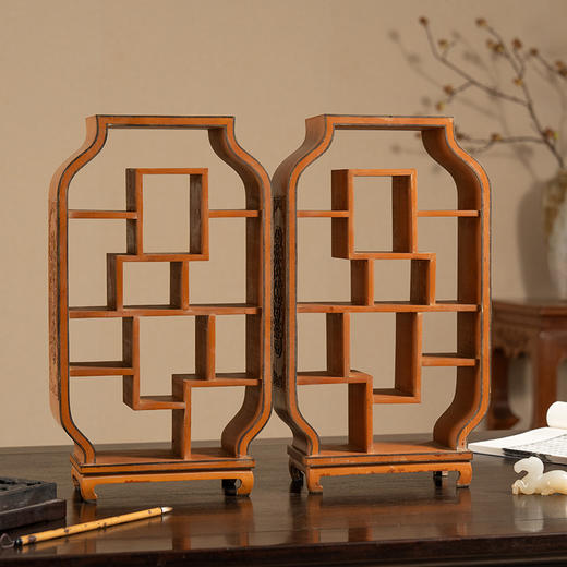 清 竹簧多宝格摆件（一对） 商品图4