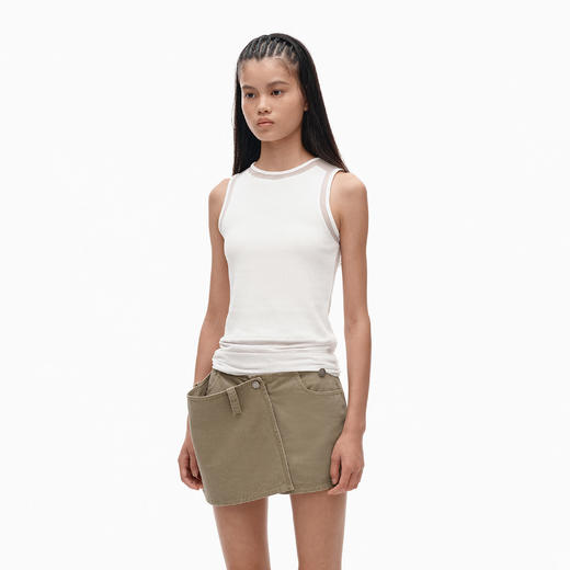 NUTH “视觉叠穿”半透露背吊带背心修身显瘦无袖背心女 商品图7