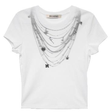 项链印花T恤 商品图0