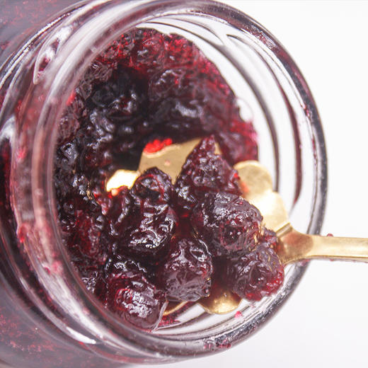 【东北特产】野生蓝莓果酱 小兴安岭东北伊春特产 180g*4罐*2箱 大颗粒果肉 解馋过瘾  0脂肪面包酱 商品图2