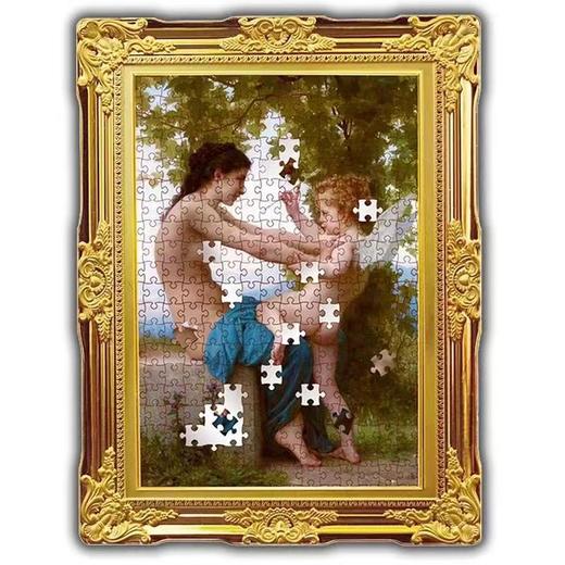 2024喀麦隆《与爱神抗争的少女》名画拼图纪念币 商品图0