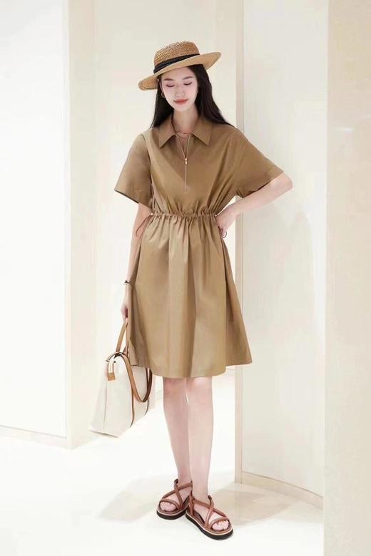【高品质私服】【小禾同款棉涤府绸收腰及膝连衣裙】布面细腻紧实 精致美观 手感柔软【无标出货 介意慎拍】 商品图0
