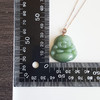 【天然正品】AU750玫瑰金镶钻镶佛公造型和田玉猫眼碧玉（平安、吉祥）吊坠项链090524NJ01 商品缩略图1