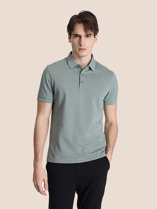 callisto浅绿聚酯纤维混纺T恤 STTSS205C 商品图0