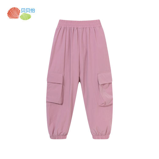 贝贝怡童装女童潮酷工装裤子2024夏季新款中大童舒适透气休闲裤子ZB2DK035 商品图6