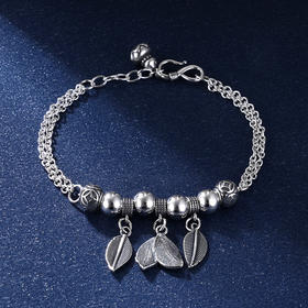 子佩集S999银【知秋】手链【CS0130-1】纯银仿古2405