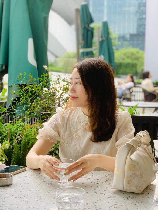 【百图lulu定制】【葡萄衬衫】小立领 葡萄旗袍扣 珍珠 提花 国风短袖衬衫 商品图7