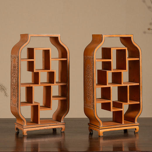 清 竹簧多宝格摆件（一对） 商品图1