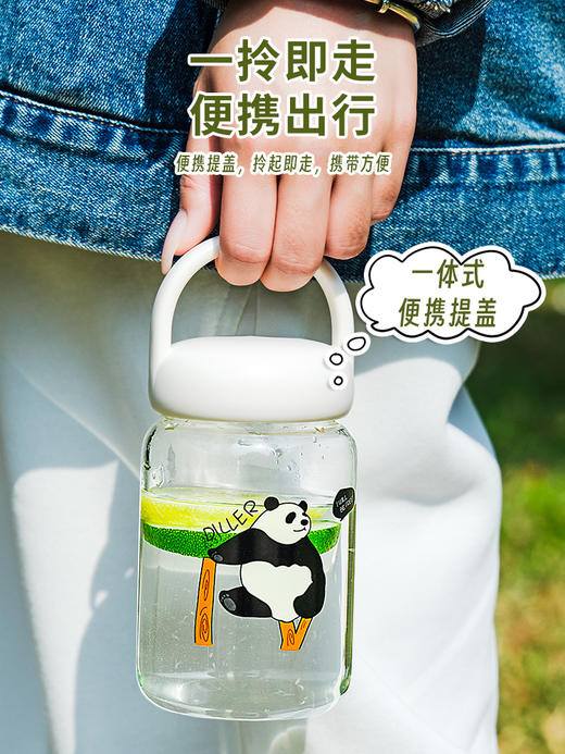 diller迪乐贝尔泡花茶玻璃杯女生高颜值办公室网红茶水分离泡茶杯2024新款 商品图2