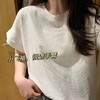 简约【小飞袖设计】正肩显瘦韩版别致纯色短袖t恤女_ym 商品缩略图1