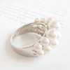 【天然正品】4.0-6.2MM天然akoya强晕彩海水珍珠AU750收藏级白金镶钻戒指20号（戒圈可改）150124NJM08+ 商品缩略图3