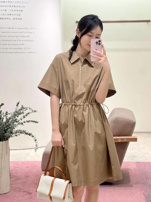 【高品质私服】【小禾同款棉涤府绸收腰及膝连衣裙】布面细腻紧实 精致美观 手感柔软【无标出货 介意慎拍】 商品图6