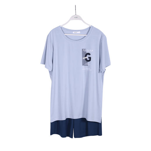 美季美优男士棉莫简约字母短袖套装J426304 商品图4