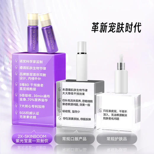 【紫光宝盒~双舱饮 胶原蛋白肽】内修外补/皮肤焕亮/焕发新生 喝出嘭弹初恋肌~ 商品图3