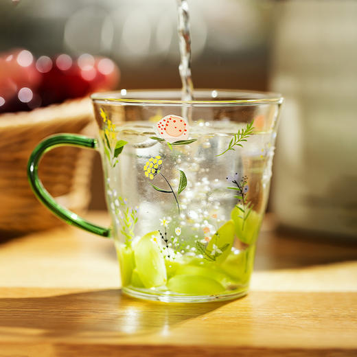 摩登主妇小枝荨玻璃杯耐高温果汁牛奶杯高颜值喝水杯2024新款杯子 商品图3