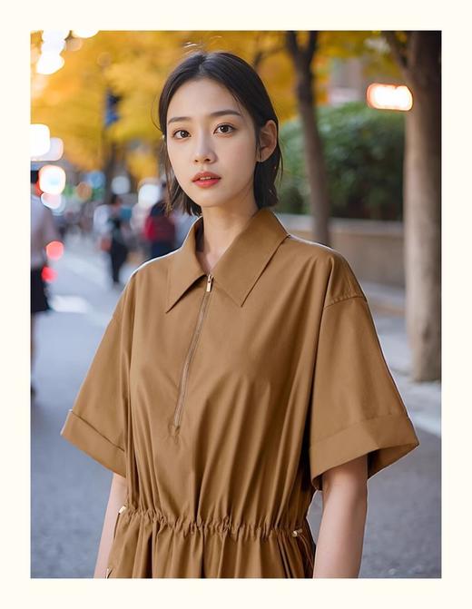 【高品质私服】【小禾同款棉涤府绸收腰及膝连衣裙】布面细腻紧实 精致美观 手感柔软【无标出货 介意慎拍】 商品图11
