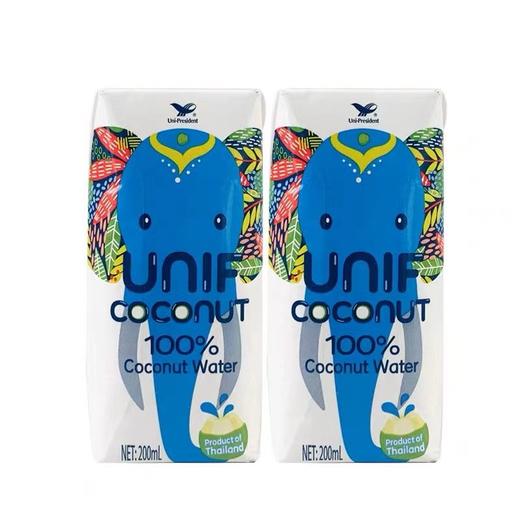 【统一】果汁饮料 统一优椰100% 泰国进口椰子水 200ml/瓶 24瓶/箱 1箱（12个月） 24瓶/箱 1箱 商品图1