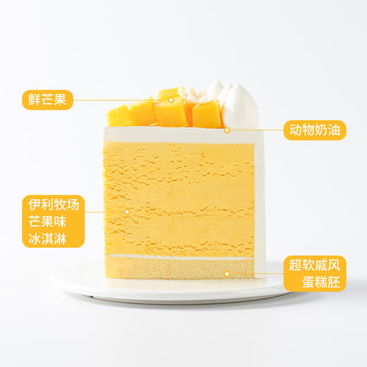 人气新品口味【鲜莓多多/鲜芒多多/巧巧欢喜/哈蜜瓜香草 冰淇淋蛋糕】伊利牧场冰淇淋搭配超软蛋糕胚，清凉一夏（惠州幸福西饼蛋糕） 商品图3