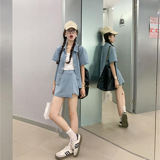 <曾小咸推荐> 【港岛落日】衬衣+裙裤 商品图2