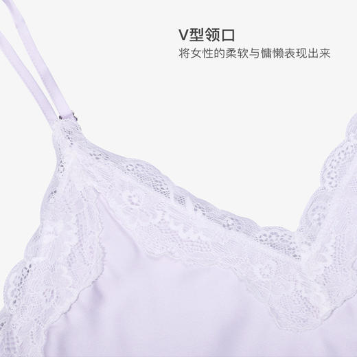 美季美优女士丝质蕾丝美背吊带裙J420605 商品图2