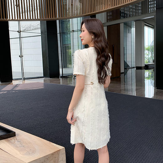 [奢姿轻奢系列]大码女装2025夏季流苏提花裙子胖妹妹时尚连衣裙8942890038 商品图3