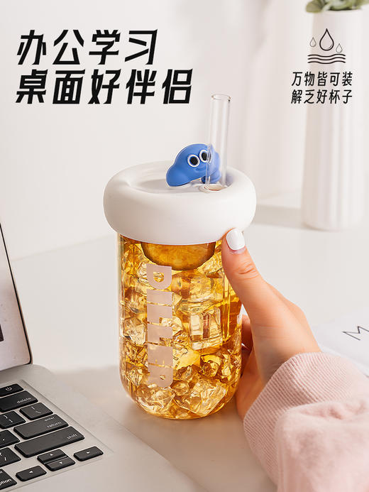 diller迪乐贝尔樱花玻璃杯女生高颜值可爱水杯熊猫焖烧杯便携生日纪念礼物 商品图4