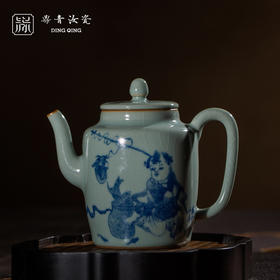 问鼎鼎青青花 吉时壶（捕鱼图）