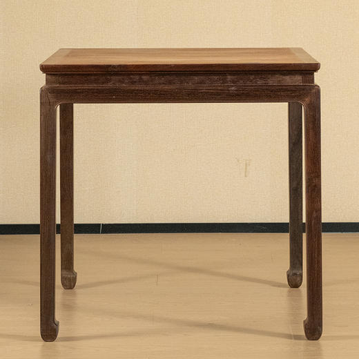 清 红木高束腰马蹄腿方桌 商品图0