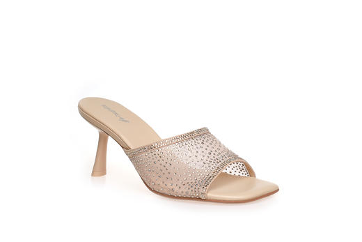 豪麟名鞋奥莱迪嘉女鞋羊反绒面革凉拖DJMPA41WL036杏色  原价2460元 商品图0