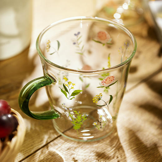 摩登主妇小枝荨玻璃杯耐高温果汁牛奶杯高颜值喝水杯2024新款杯子 商品图4