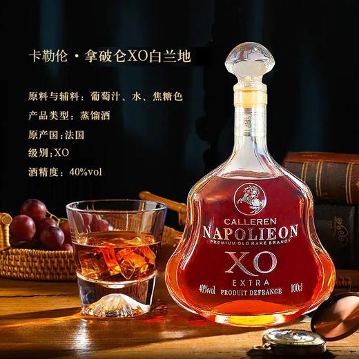 【下单赠2个冰川酒杯】法国进口 纪念版拿破仑XO 白兰地洋酒 1L礼盒装 商品图5