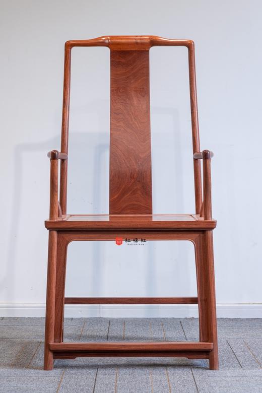 红桥红  家具严选  缅甸花梨（大果紫檀）【高靠背 S背素官帽椅】 商品图0