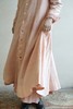 MAKU textiles｜桃粉色衬衫领单排扣中长款古典连衣裙 商品缩略图1