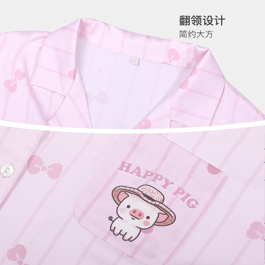 美季美优女士丝质蝴蝶结印花衬衫裙J420606 商品图3