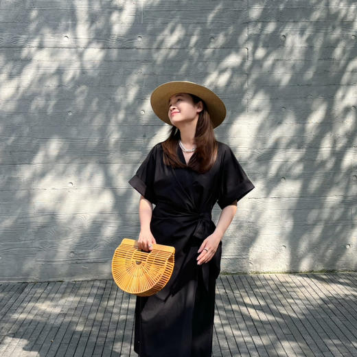 25特价 2405423   法式优雅 交叉系带连衣裙 商品图3