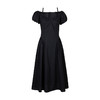 HeyDress黑色露肩连衣裙女夏季法式V领泡泡袖设计感气质a字裙子 商品缩略图4
