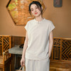 棉麻短袖t恤，新中式国风复古汉麻上衣QM-6311 商品缩略图1