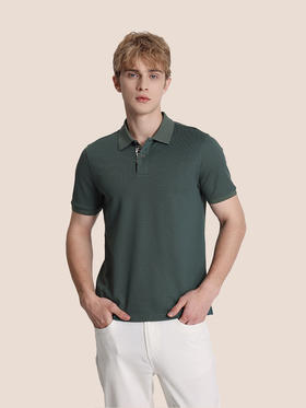 callisto绿色聚酯纤维混纺T恤 STTSS219Y