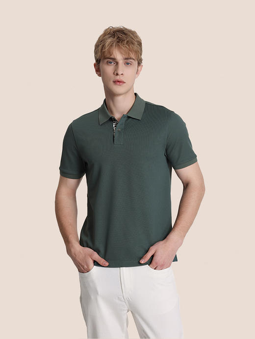 callisto绿色聚酯纤维混纺T恤 STTSS219Y 商品图0