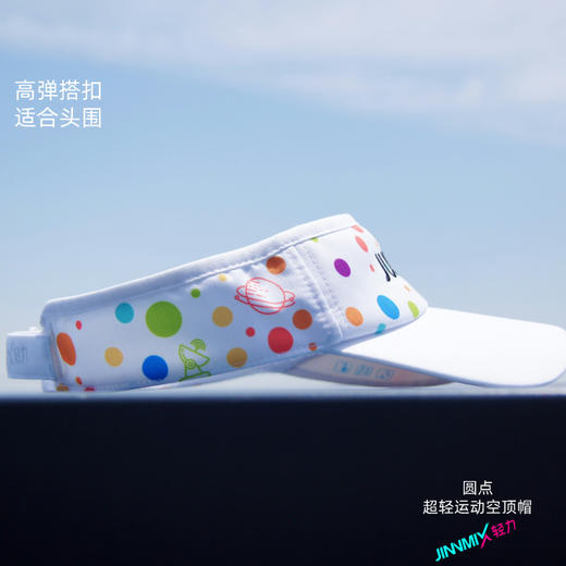 圆点超轻防晒透气吸汗排汗运动马拉松越野跑步空顶帽 商品图1