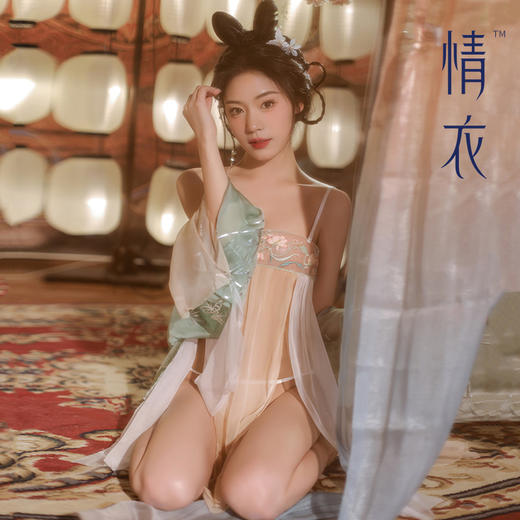 【直供】安太医【新品】安中式古风情趣内衣盲盒3件套汉服宫廷风纯欲性感睡袍古风宫廷贵妃侍寝服 商品图2