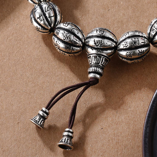 子佩集S990银【智慧之眼】心经手串【CS1004】纯银手链2405 商品图2