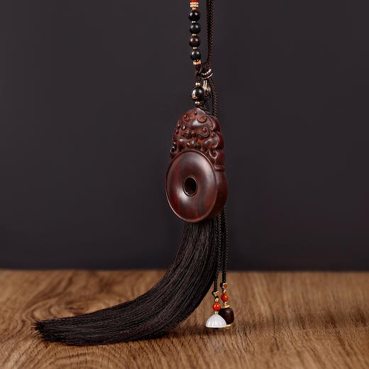 貔貅平安扣紫檀木挂件 商品图4