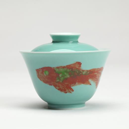 车前子-【三十六麟如抹朱】松石釉茶具套组 | 一方席 商品图1