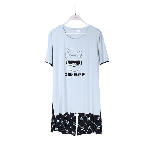 美季美优男士棉莫狗狗印花短袖套装J426301 商品图4