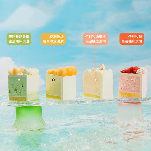 【四时欢喜冰淇淋蛋糕】100%甄选伊利牧场生牛乳冰淇淋 ，让你一次拥有青柑蜜瓜/草莓/香草/白桃乌龙四种口味冰淇淋和清甜鲜果的欢喜（厦门幸福西饼蛋糕） 商品图3